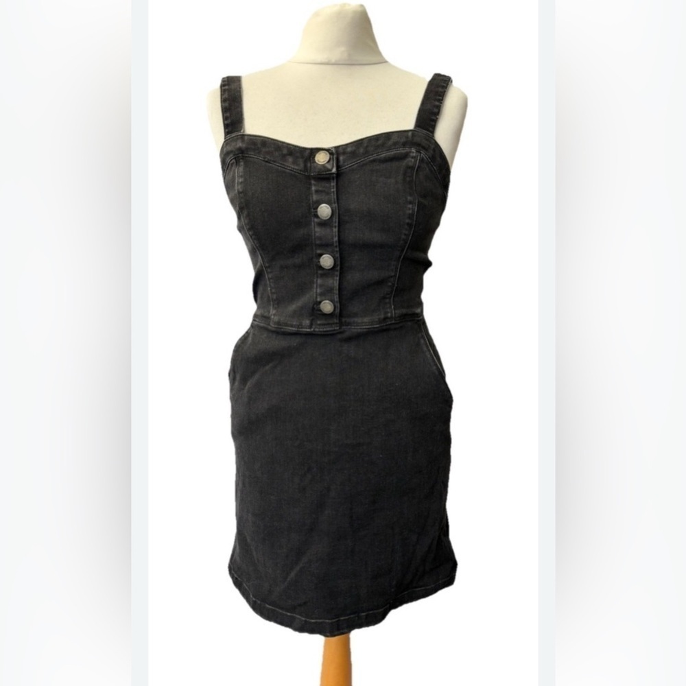 Hollister black denim mini dress S